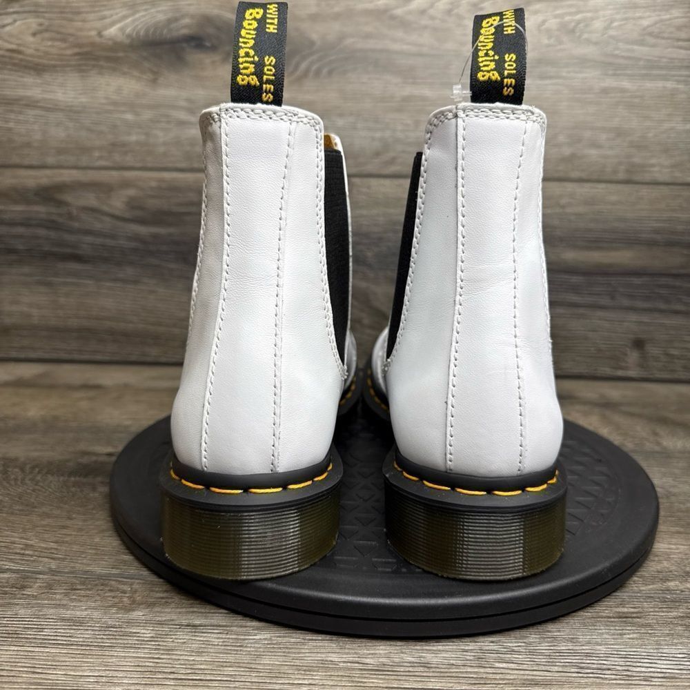 Dr Martens 2976 Smooth Leather White Chelsea Boots Women’s Size 10 - Picture 4 of 8